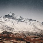 Mountain Landscapes - A breathtaking view of a snow-covered mountain p #10360758