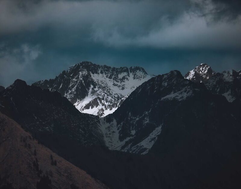 Mountain Landscapes - A breathtaking view of snow-capped mountain peak #12310955