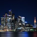 City Architecture - Captivating nighttime view of New York City's sk #19146747