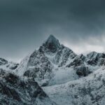 Mountain Landscapes - Stunning view of snow-covered rugged mountains u #19779591
