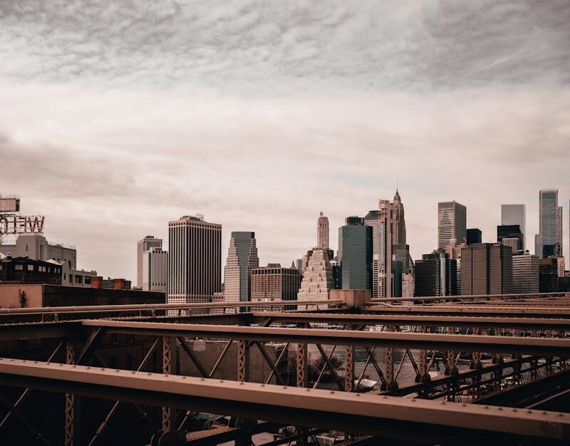 City Architecture - Urban skyline of New York City with bridges and #28638640