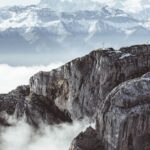 Mountain Landscapes - Breathtaking view of snow-covered peaks in the S #34090355