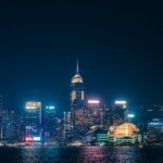 City Architecture - A captivating view of Hong Kong's skyline illumi #36011555