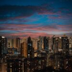 City Architecture - Stunning view of Hong Kong's cityscape at twilig #36024145