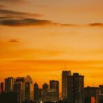 City Architecture - Beautiful view of Jakarta's skyline under a vibr #36180052