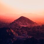 Mountain Landscapes - Majestic view of Jaipur's hilly terrain bathed i #6545258